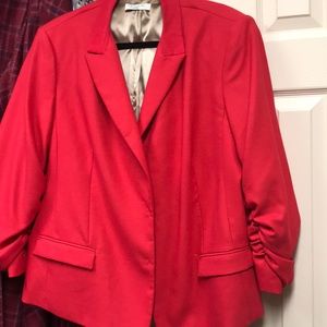 Orange pink blazer Tahari